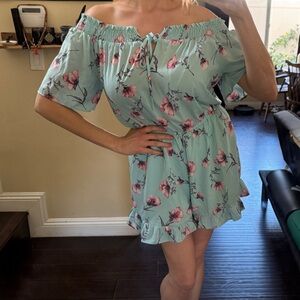 Floral Off-Shoulder Romper